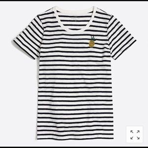 J Crew Pineapple Stripe Collector Tee